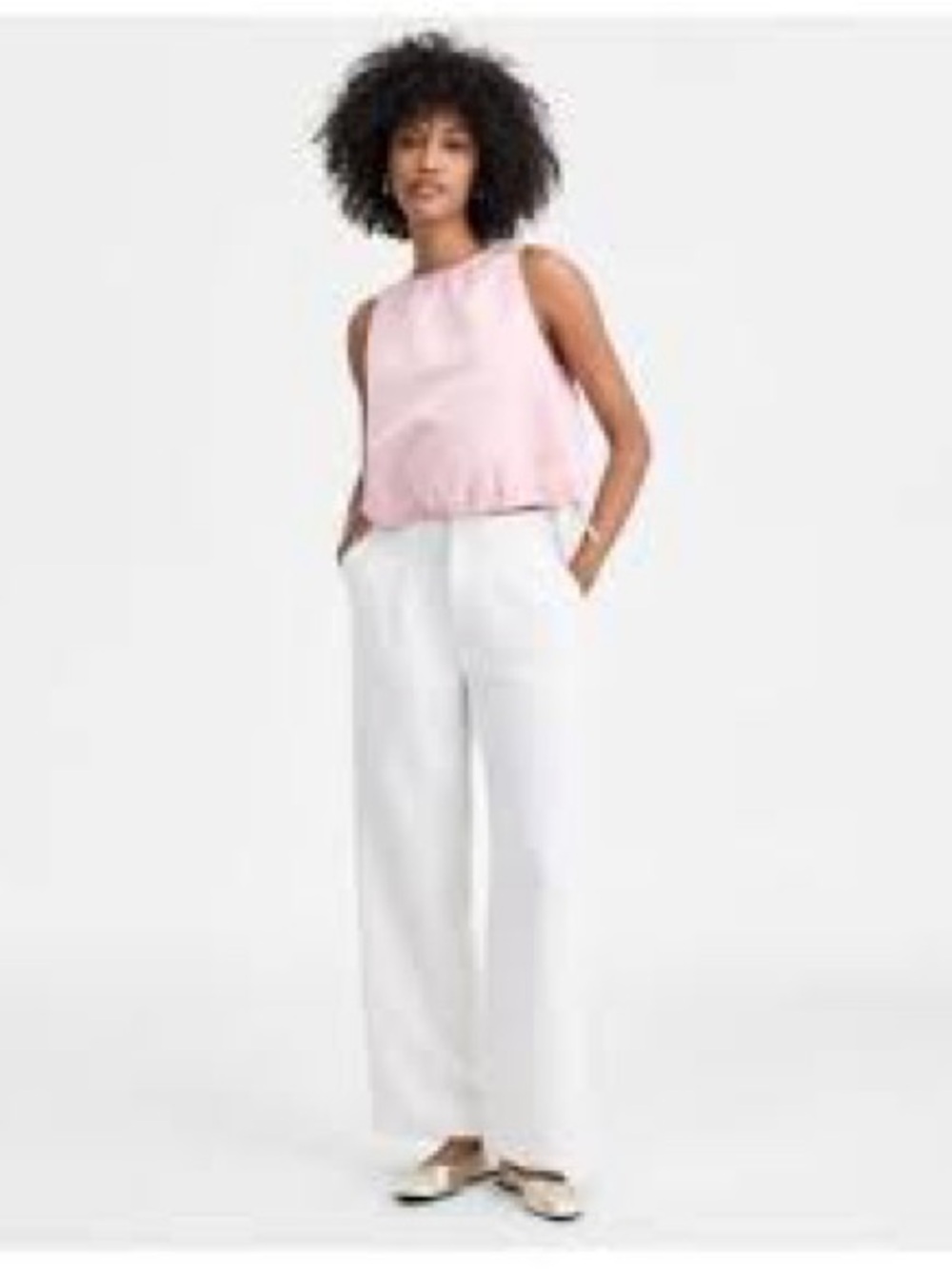 On 34th  sleeveless bubble hem top